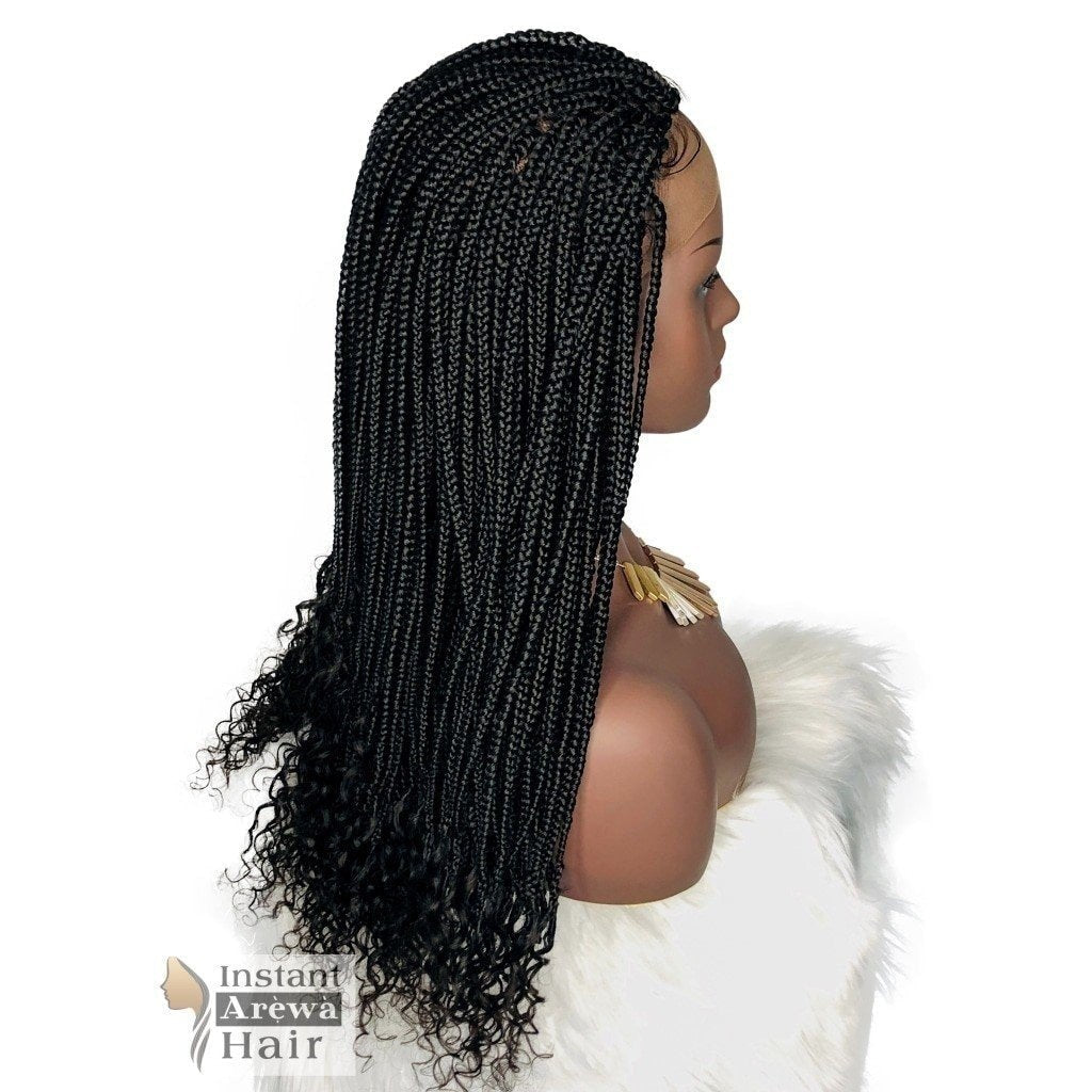 Long Micro Braid Braided Wig, Lace Front Wig, Full Lace Wig, Frontal Wig, Braid  Wig, Braided Lace Wigs, Micro Braids Full Lace Wig 