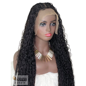 Short human hair wigs, Braids for black hair, Box braids hairstyles