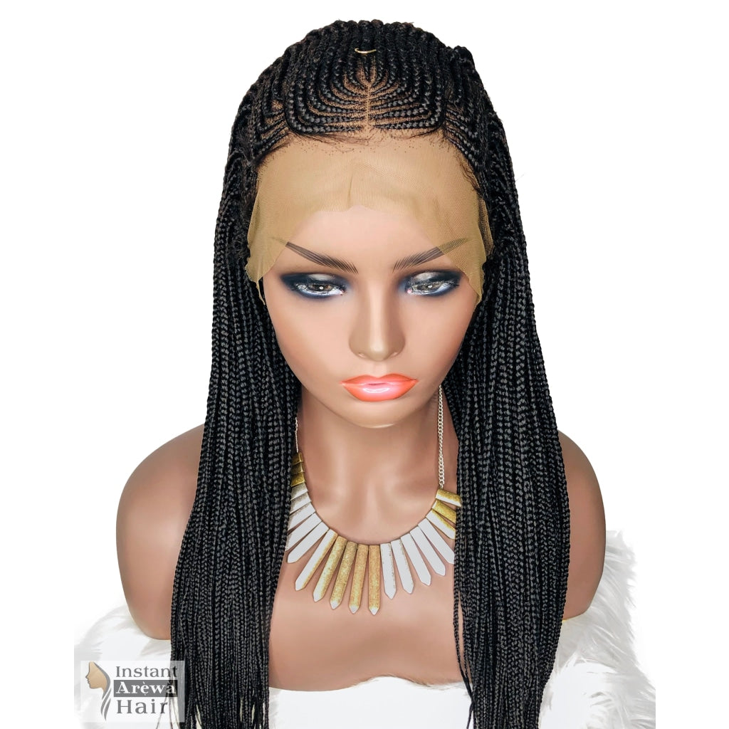 Tiara-Crown Cornrow Wig