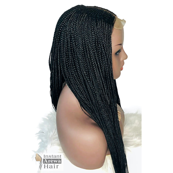 Mid-Part Cornrow Wig (Style 1) - Instant Arẹ̀wà Hair