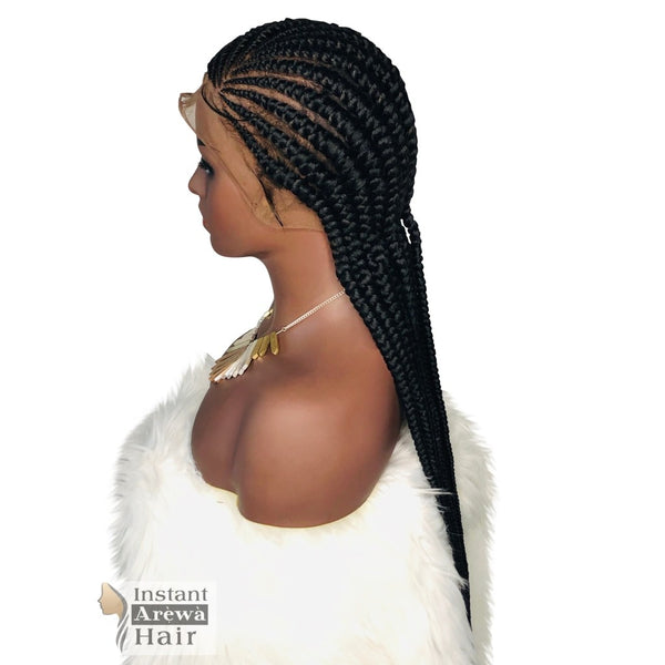 Straight-Back Cornrow Wig (Style 2) - Instant Arẹ̀wà Hair